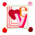 Gigi Locked In Love <br>  Embroidered Cushion Pinks <br> Bombay Duck